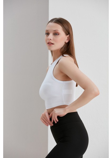 Gri Crop Bel Üstü Bayan Kaşkorse Bluz fiyatları