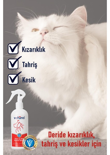Yara ve Deri Bakım Spreyi 2x300 ml Kedi Mantar Tahriş Köpek Bul Sprey