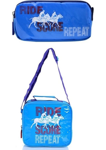 Polo Beslenme ve Kalem Çantası Set Mavi