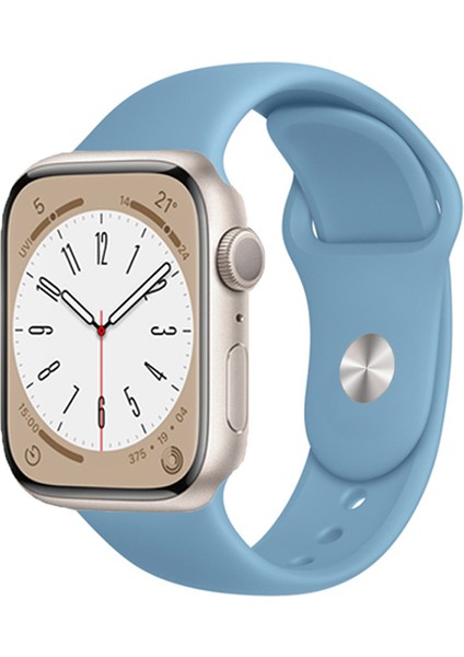 Apple Watch Seri 1/2/3/4/5/6/7/8/SE/38MM 40MM 41MM Kordon Kayış Bileklik Klasik Kaliteli Silikon
