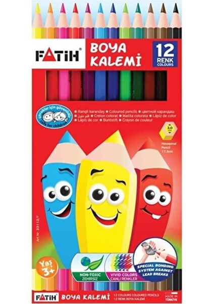 Marka: Fatıh Kuru Boya 12 Renk Tam Boy Kategori: Kuru Boya Kalemi