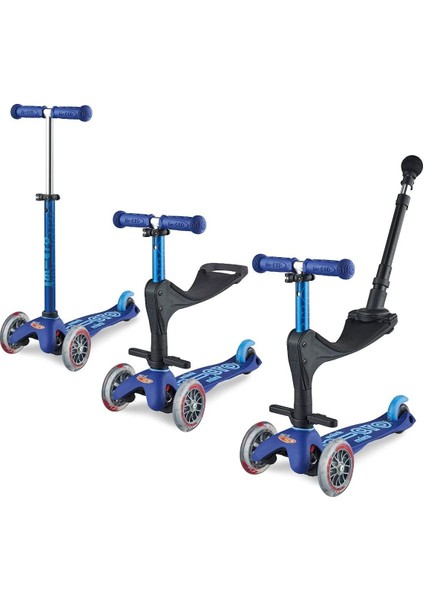 Mini 3 In 1 Deluxe Plus Çocuk Scooter - Mavi