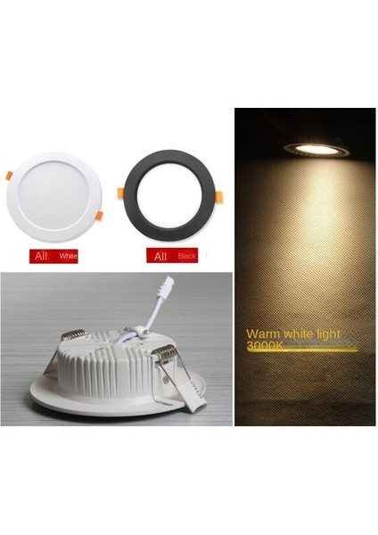 Ev Gömme Aydınlatma 8 Inç Tamamen Alüminyum Ultra Ince 18 W Tavan Lambası LED Downlight (Yurt Dışından)