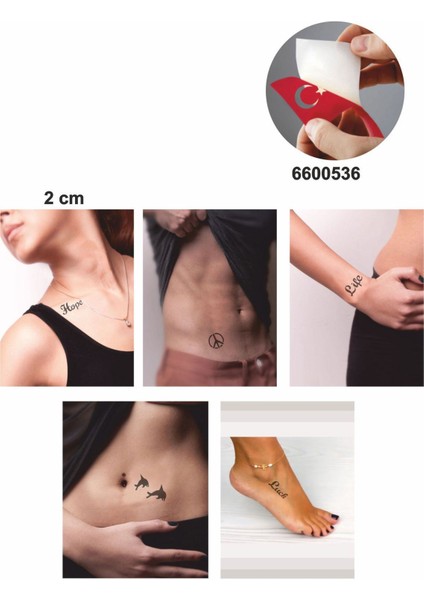 Minimal Desenler Hint Kınası ile Geçici Dövme Yapma Seti