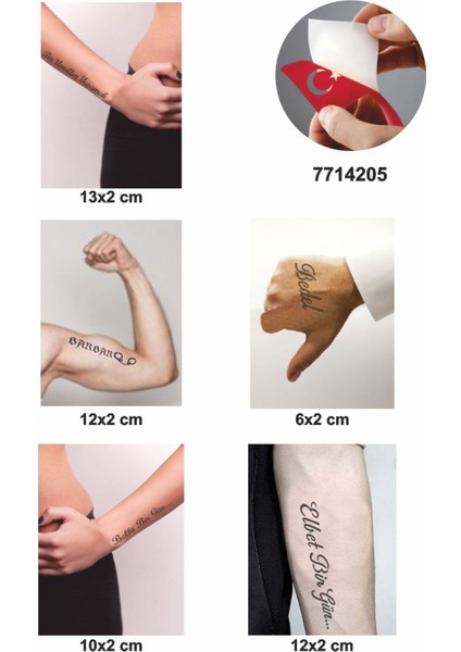 Barbar Bedel Geçici Dövme Için 5 Şablon
