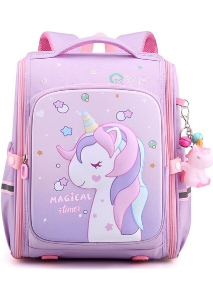 Yeni Kız Okul Çantaları Çocuk Pembe Unicorn Baskı Sırt Çantaları Anaokulu Öğrenci Sevimli Kız Çocuk Schoolbag Su Geçirmez Çocuk (Yurt Dışından)