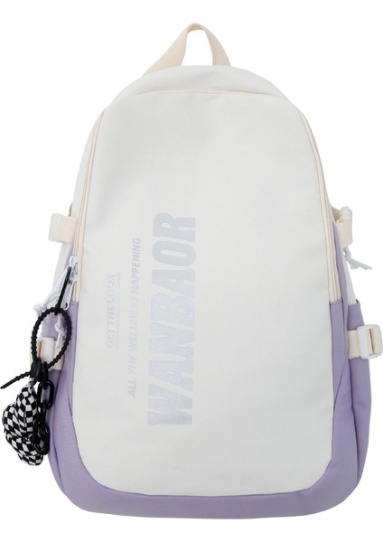 Schoolbag Kadın Ins Sen Serisi All-Match Yüksek Değerli Ortaokul Okul Çantası Basit Büyük Kapasiteli Üniversite Öğrencisi Lise Öğrencisi Sırt Çantası (Yurt Dışından)