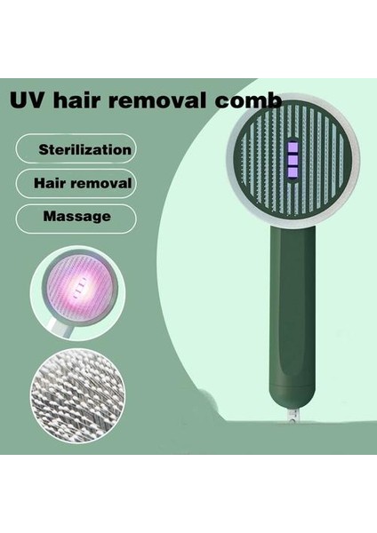 Pet Köpek Fırçası Uv Sterilizasyon Pet Saç Remover Böcek Kaldırma Kedi Fırçası Yüzer Saç Masaj Köpekler Tımar Pet Malzemeleri | Köpek Tarakları (Beyaz) (Yurt Dışından) fırsatları