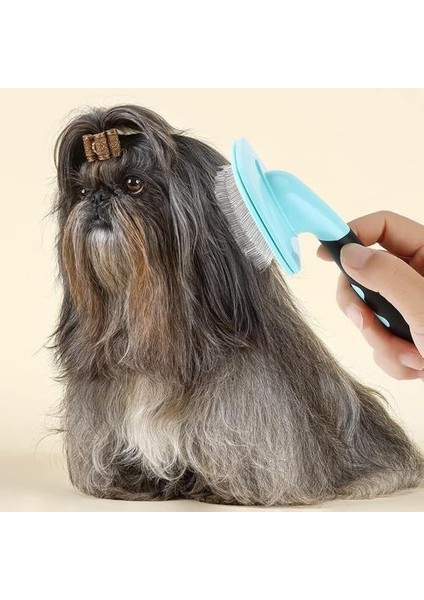 Köpek Kedi Tarak Fırçası Iğne Pet Saç Fırçası Kendinden Temizleme Sliiter Fırça Kediler Köpekler Için Düzeltici Tarak Döşeme Uzun Saç Bakım Aracı | Kedi Bakımı (Yurt Dışından) fırsatları