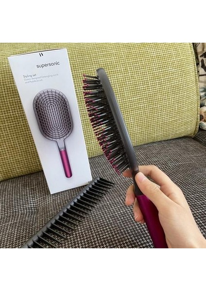 Disson Tarak Geniş Diş Hava Detangling Kuaförlük Rake Saç Şekillendirici Masaj Sharon Fırça Seti 2 Adet Aracı Aksesuarları | Köpek Tarakları (Yurt Dışından) fırsatları