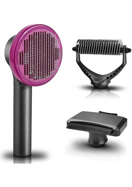 Kedi Köpek Fırçası, Hayvan Saç Fırçası Kiti 3 1 Profesyonel (Fırça Köpek Uzun Saçlar Bakım, Rake Çözünür, Kedi Tarak Saç Kısa) Kendi Kendini Temizleme Fırça Kidna (Yurt Dışından)