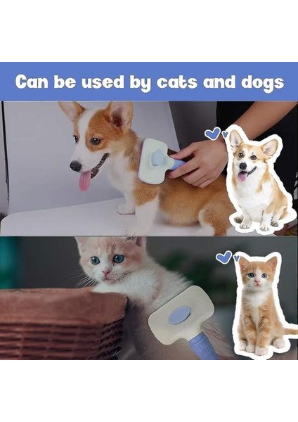 Pet Tarak Fırçaları Kendi Kendini Temizleme Kaygan Fırça Köpekler Kediler Pet Tımar Aracı Pembe (Yurt Dışından) modelleri