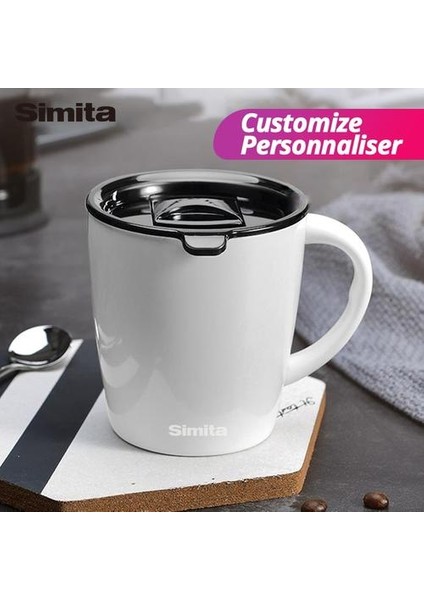 Kahve Kupa, Paslanmaz Çelik Bira Kahve Fincanı, Özelleştirmek, Çift Duvar Isıya Dayanıklı Çay Kupa, Tumbler Thermocup, Bpa Ücretsiz | Kupalar (Beyaz) (Yurt Dışından)