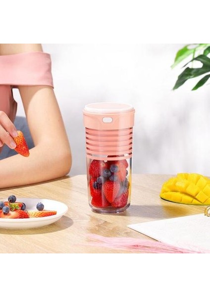 Taşınabilir Blender Mini Kişisel Blender Küçük Smoothie Blender USB Meyve Sıkacağı Kupası | Sıkacaklar (Mavi) (Yurt Dışından)