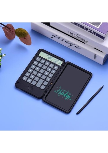 Taşınabilir Hesap Makinesi ve Amp;lcd Yazma Tablet Dijital Çizim Pedi 12 Basamaklı Ekran Stylus Kalem Silme Düğmesi Kilit Fonksiyonu | Hesap Makineleri (Yurt Dışından)