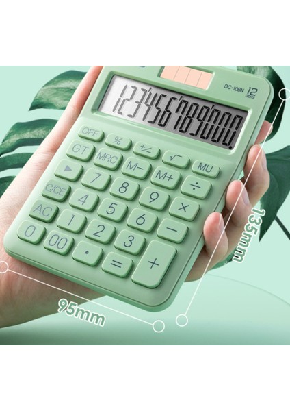 12 Hane Masası Güneş Hesap Makinesi Büyük Düğmeler Finansal Iş Muhasebe Aracı Büyük Düğmeler Okul Öğrencisi Için Avokado Yeşil | Hesap Makineleri (Yeşil) (Yurt Dışından) fırsatları