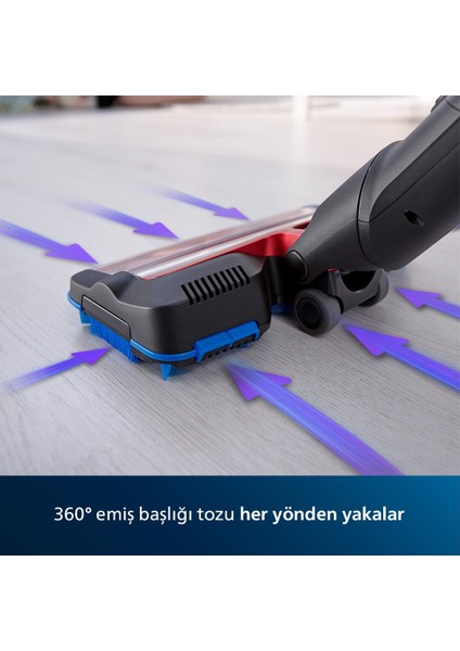 Speedpromax 25.2 V Şarjlı Dikey Süpürge Kırmızı