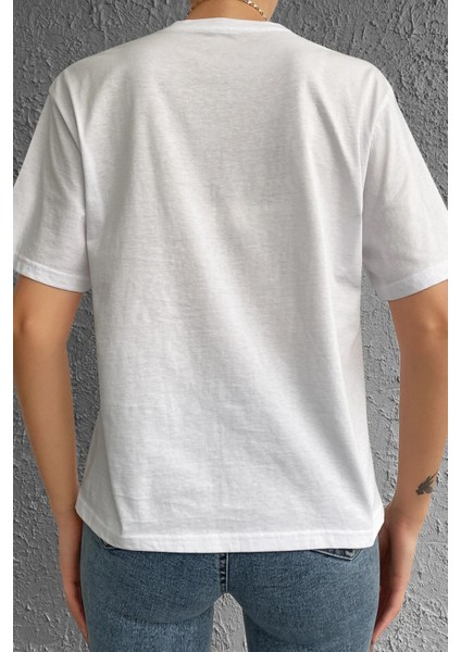 Only Trendwear Happiness Baskılı Tasarım Tshirt fırsatları