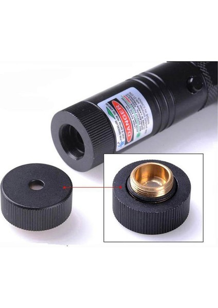 Yeşil Lazer Şarjlı 5000MW 532NM 8km Menzil Kilitli Anahtarlı 4800MAH Şarjlı Pil Green Laser Pointer