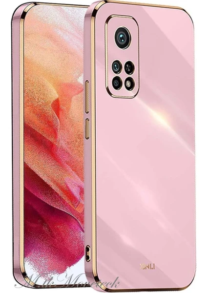 MTK Moveteck Xiaomi Redmi Note 12 Pro 8/256 GB Uyumlu Kılıf Kamera Korumalı Parlak Gold Kenarlı Yumuşak Silikon Kapak