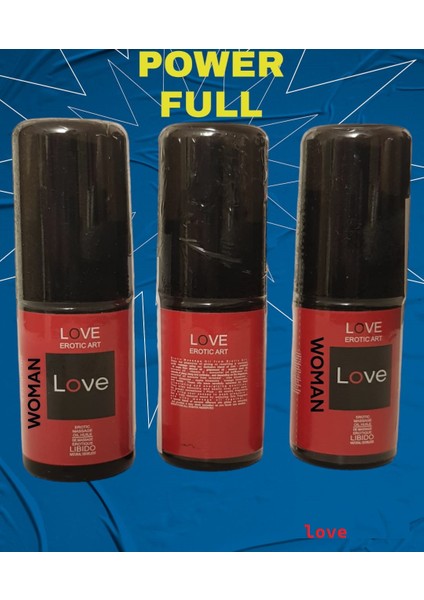 LOVE-AŞK Kayganlaştırıcı Masaj Yağı - Cinsel Masaj Yağı 30 ml 3'lü Set