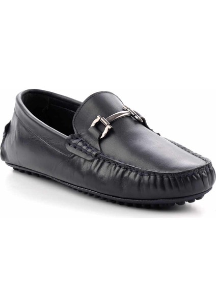 Lacivert Leather Erkek Loafer Ayakkabı E01549496303