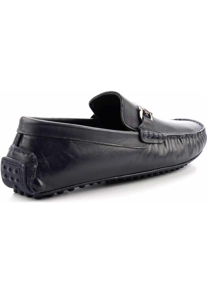 Lacivert Leather Erkek Loafer Ayakkabı E01549496303