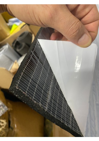 Kaucuk Sünger Yapışkanlı Oto Ses Yalıtım 19 mm Folyolu 100X100