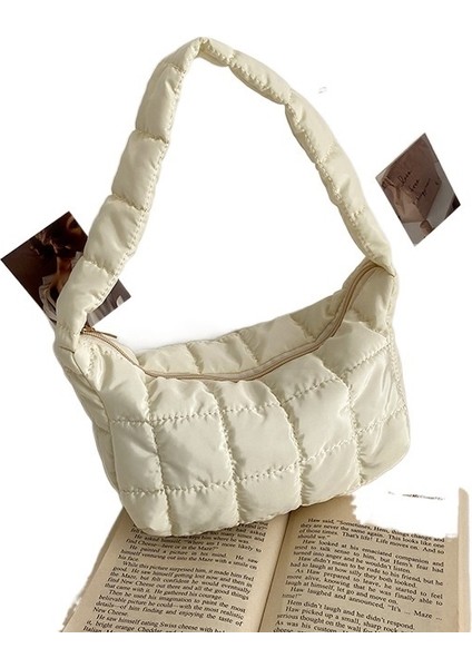 Jifen - Hb Omuz Kadın Buruşuk Eşkenar Dörtgen Işlemeli Iplik Koltuk Altı Çantası (Yurt Dışından)