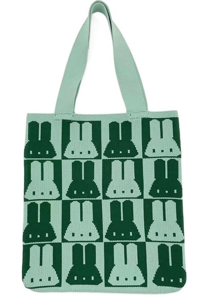 Jifen - Hb Tavşan Karikatür Taşınabilir Dokuma Çantası (Yurt Dışından)