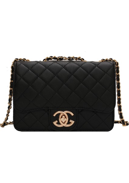 Jifen - Hb Kadın Xiaoxiang Tarzı Eşkenar Dörtgen Nakış Ipliği Zincir Tek Omuz Messenger Küçük Kare Çantası (Yurt Dışından)