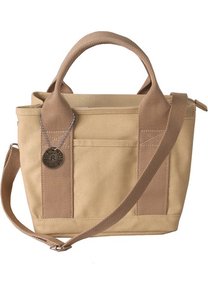 Jifen - Hb Fermuarlı Omuz Tote Kanvas Çantası (Yurt Dışından)