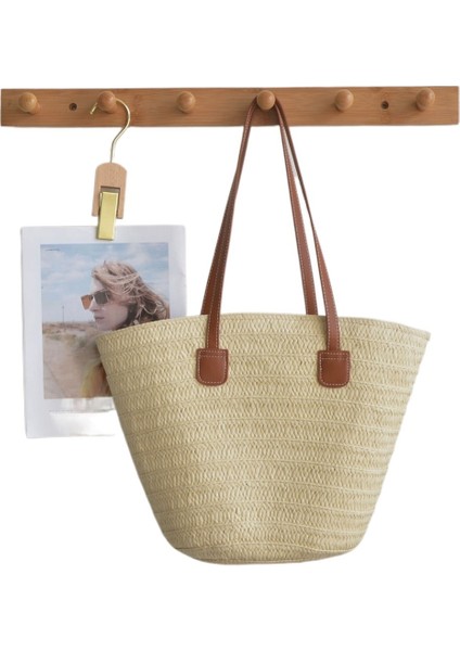 Jifen - Hb Büyük Kapasiteli El Yapımı Hasır Çantası (Yurt Dışından)