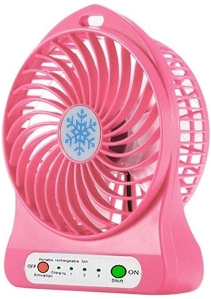 USB Masaüstü Fan Taşınabilir Şarj Edilebilir LED Yurt Mini Hediye Fan (Yurt Dışından)