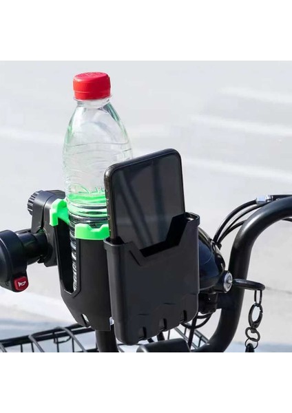 Motorsiklet Bisiklet ve Araba Araç Içi Telefon ve Bardak Tutucu 2 In 1 Içecek ve Telefon Tutacağı