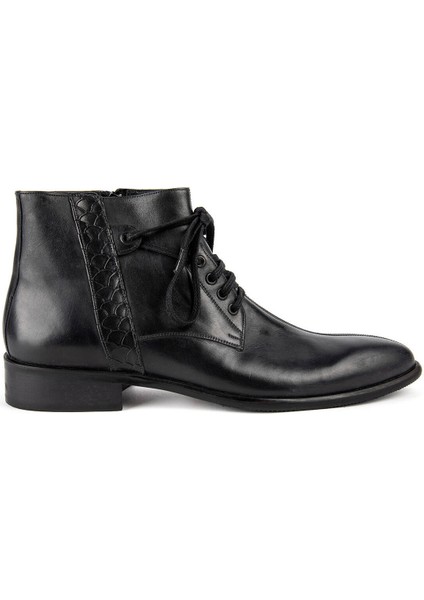 Erkek Siyah Fermuarlı Bot