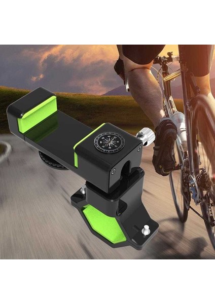 Bisiklet Motosiklet Gidon Direksiyon Telefon Tutucu Pusula ve Sarsmaz Kilitleme (4-6 Inç Uyumlu)