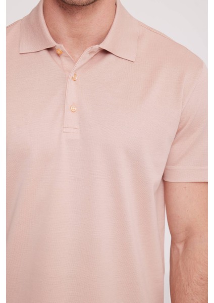 Erkek Somon Polo Yaka Desenli T-Shirt modelleri