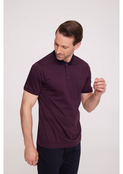 Erkek Bordo Polo Yaka Desenli TShirt fiyatları