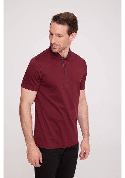 Erkek Bordo Polo Yaka TShirt modelleri