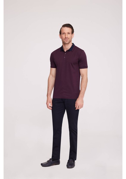 Erkek Bordo Polo Yaka Desenli TShirt fırsatları