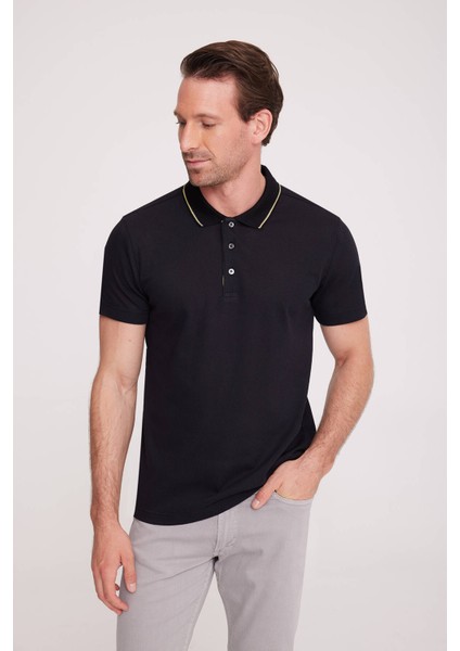 Erkek Siyah Polo Yaka T-Shirt