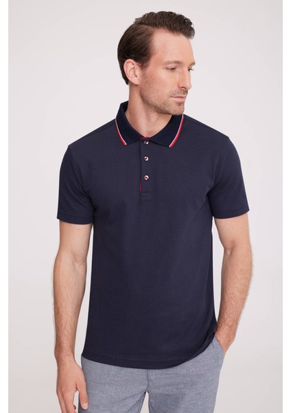 Erkek Lacivert Polo Yaka T-Shirt