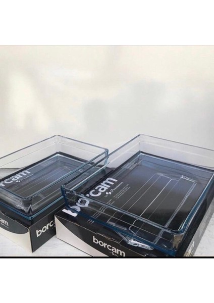 Dikdörtgen Premium Büyük ve Küçük 2'li Borcam Set modelleri