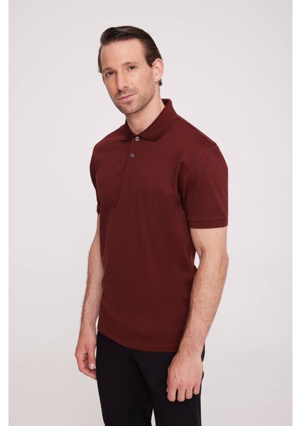 Erkek Bordo Polo Yaka Desenli TShirt fiyatları