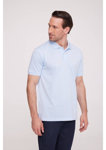 Erkek Mavi Polo Yaka Desenli TShirt fiyatları