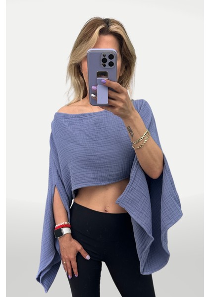 Kolları Yırtmaçlı Crop Top