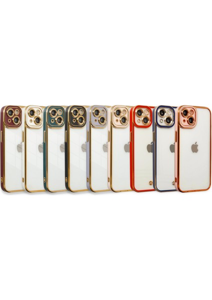 Xiaomi Redmi Note 9s Kılıf Kamera Lens Korumalı Kenarları Renkli Gold Arkası Şeffaf Silikon modelleri