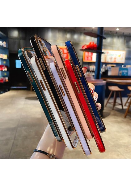 Xiaomi Redmi Note 9 Kılıf Kamera Lens Korumalı Kenarları Renkli Gold Arkası Şeffaf Silikon fırsatları