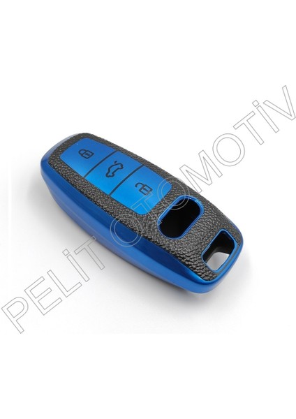 Audi A3 A4 A5 A6 A7 A8 C8 Anahtar Kılıfı Sustalı Süperlüx Mavi fırsatları